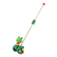 Load image into Gallery viewer, Baby Wooden Hand Frog Push And Pull Animal Toy
