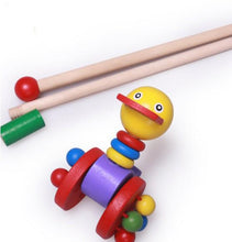 Load image into Gallery viewer, Baby Wooden Hand Frog Push And Pull Animal Toy