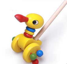 Load image into Gallery viewer, Baby Wooden Hand Frog Push And Pull Animal Toy