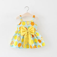 Load image into Gallery viewer, Bow Lemon Print  Princess Dress