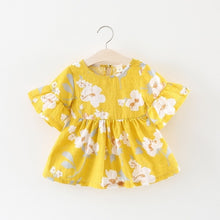 Load image into Gallery viewer, Bow Lemon Print  Princess Dress