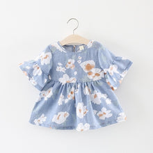 Load image into Gallery viewer, Bow Lemon Print  Princess Dress