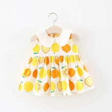 Load image into Gallery viewer, Bow Lemon Print  Princess Dress