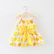 Load image into Gallery viewer, Bow Lemon Print  Princess Dress