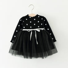 Load image into Gallery viewer, Princess Dress Girl Long-sleeved Round Neck Casual Dress
