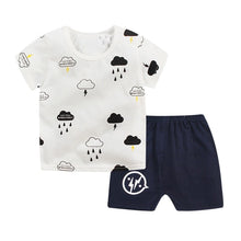 Load image into Gallery viewer, T-shirt Tops + Shorts Pants  Clothes Sets