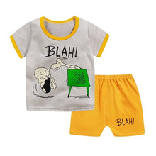 Load image into Gallery viewer, T-shirt Tops + Shorts Pants  Clothes Sets