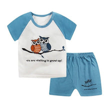Load image into Gallery viewer, T-shirt Tops + Shorts Pants  Clothes Sets