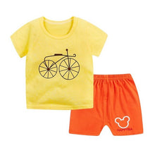Load image into Gallery viewer, T-shirt Tops + Shorts Pants  Clothes Sets